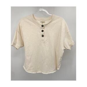 Madewell Cream Button-Front Blouse